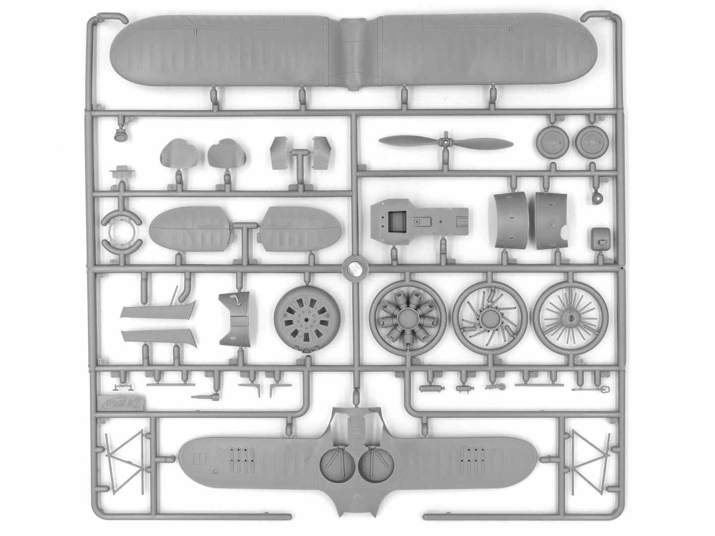 ICM 48099 Plastic model kit aircraft 1:48 I-153 WWII China Guomindang AF Fighter