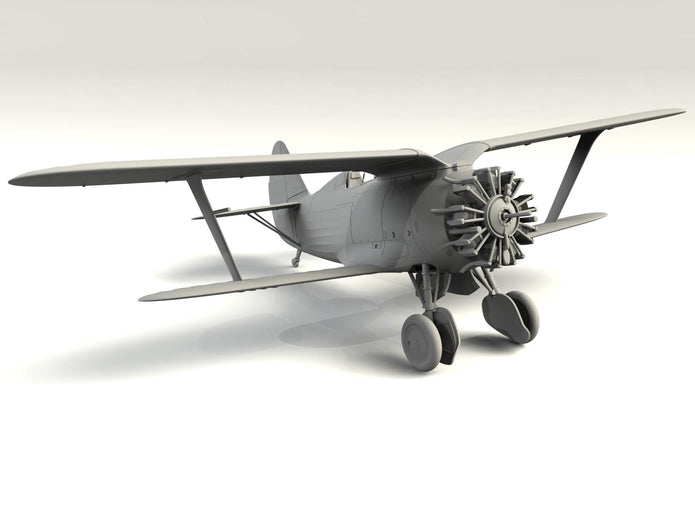 ICM 48099 Plastic model kit aircraft 1:48 I-153 WWII China Guomindang AF Fighter