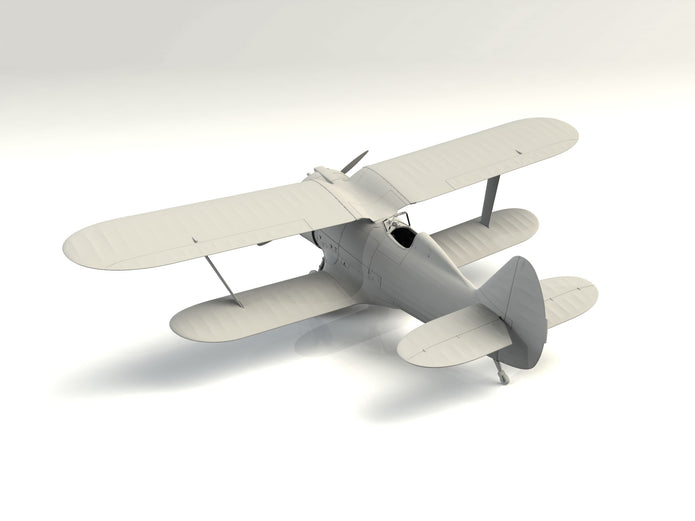 ICM 48099 Plastic model kit aircraft 1:48 I-153 WWII China Guomindang AF Fighter