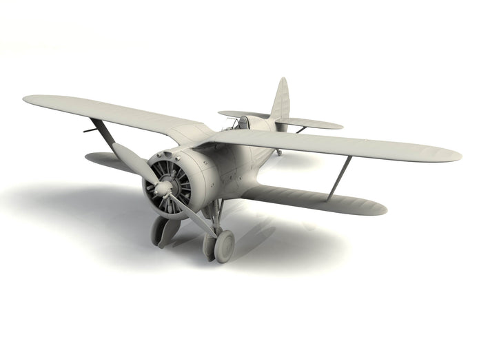 ICM 48099 Plastic model kit aircraft 1:48 I-153 WWII China Guomindang AF Fighter