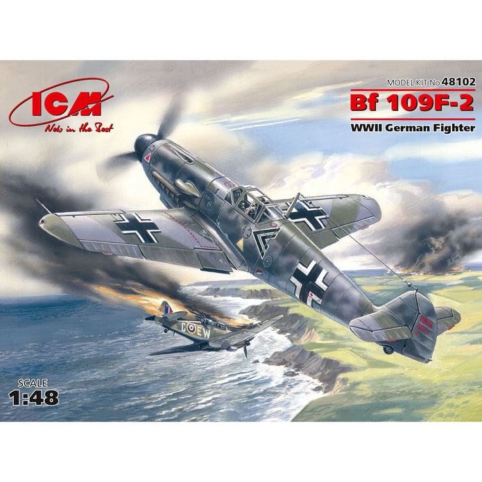 ICM 48102 Plastic model aircraft 1:48 Messerschmitt Bf109F-2 WWII German fighter
