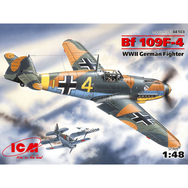 ICM 48103 Plastic model aircraft 1:48 Messerschmitt Bf-109F4 WWII German fighter
