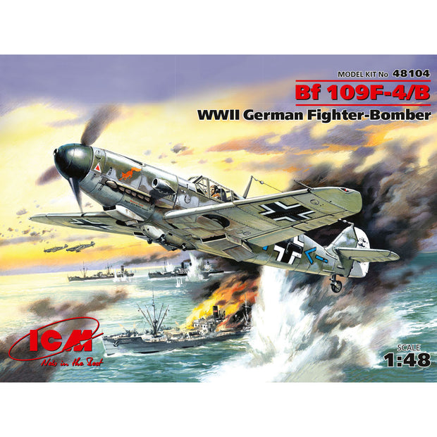 ICM 48104 model aircraft 1:48 Messerschmitt Bf-109F4/B German fighter-bomber