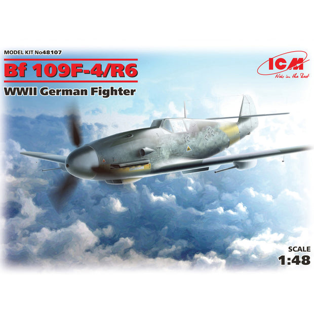 ICM 48107 model kit aircraft 1:48 Messerschmitt Bf-109 F4/R6 WWII German fighter