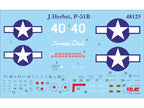 ICM 48125 Scale model 1:48 Mustang P-51B WWII USAF fighter + Pilots and Technics
