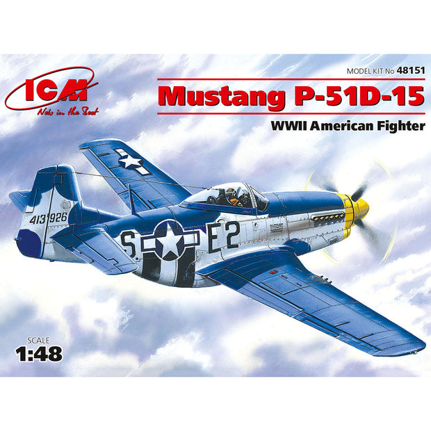 ICM 48151 Plastic model aircraft Scale 1:48 Mustang P-51D-15 WWII USAF fighter