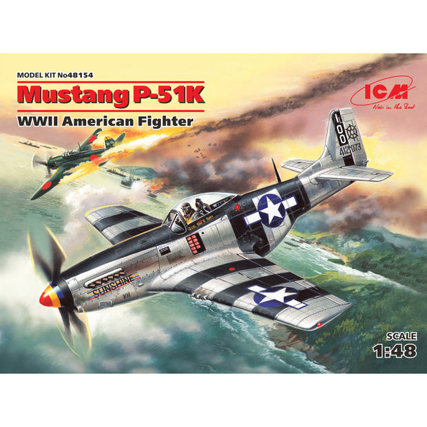 ICM 48154 Plastic model aircraft aircraft 1:48 Mustang P-51K WWII USAF fighter