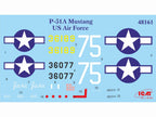 ICM 48161 Plastic model kit aircraft Scale 1:48 Mustang P-51A WWII USAF fighter
