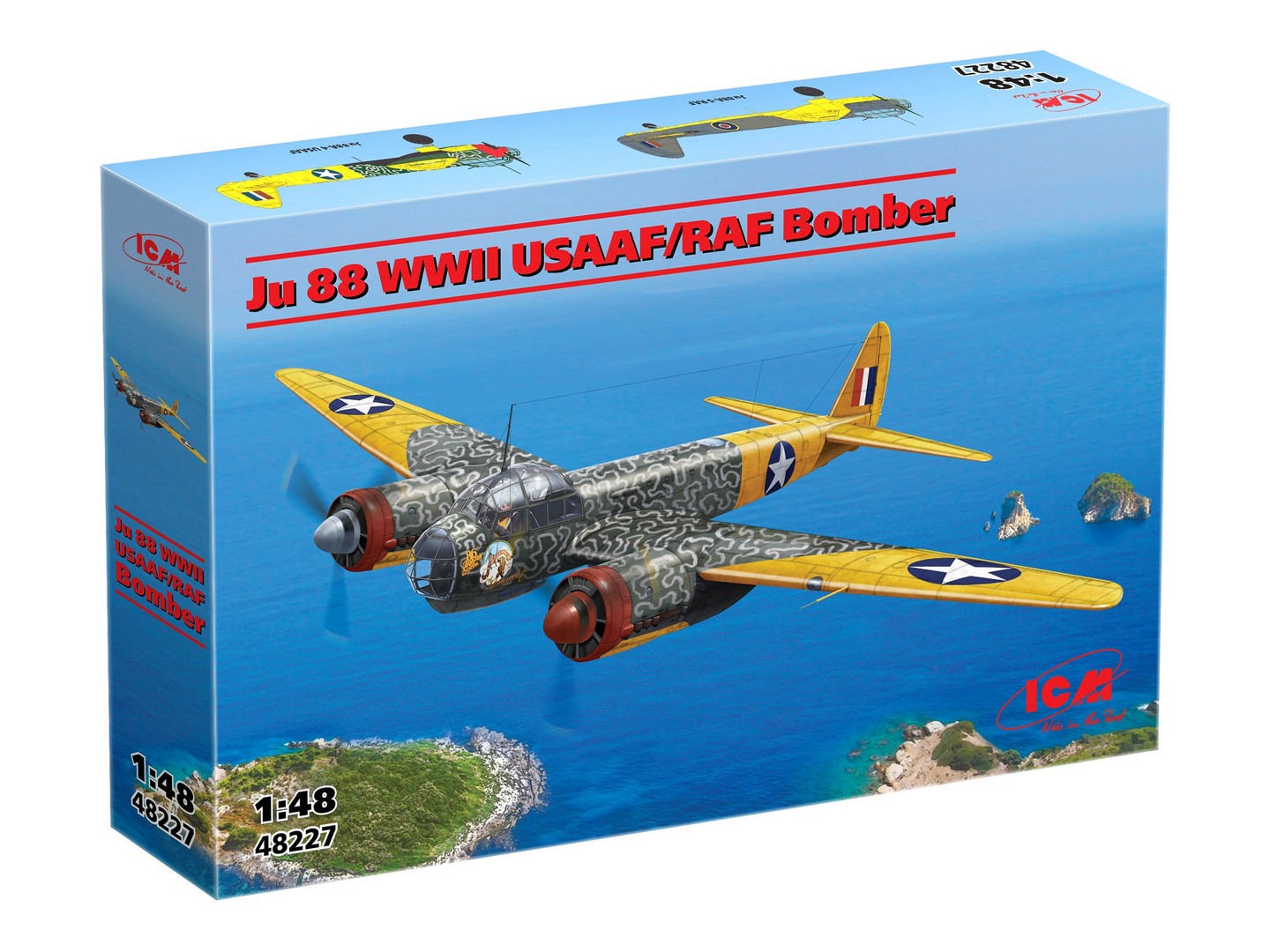 Ju 88 WWII USAAF/RAF Bomber Scale 1:48 ICM48227 Plastic Model Aircraft Kit