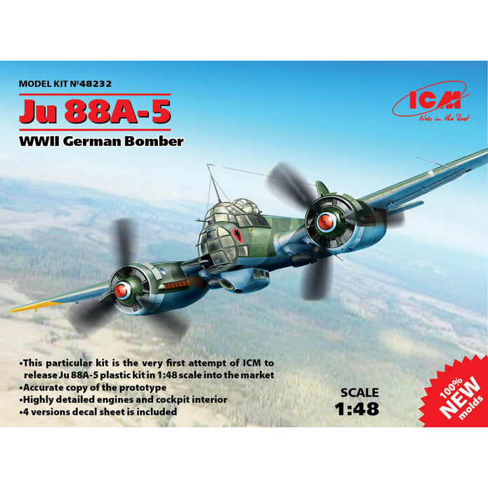 ICM 48232 Plastic aircraft model kit Scale 1:48 Ju 88A-5 WWII German bomber