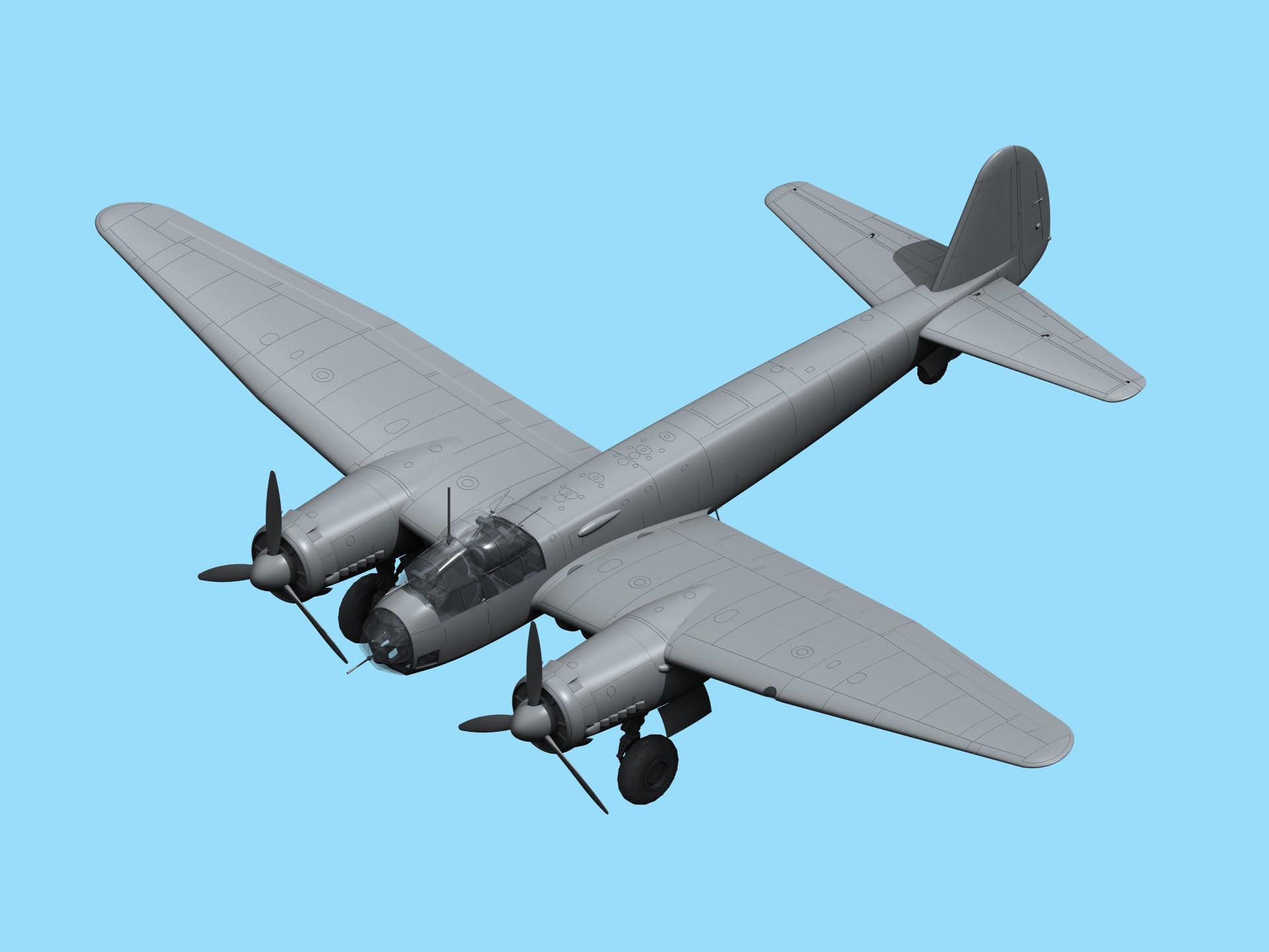 ICM 48232 Plastic aircraft model kit Scale 1:48 Ju 88A-5 WWII German bomber