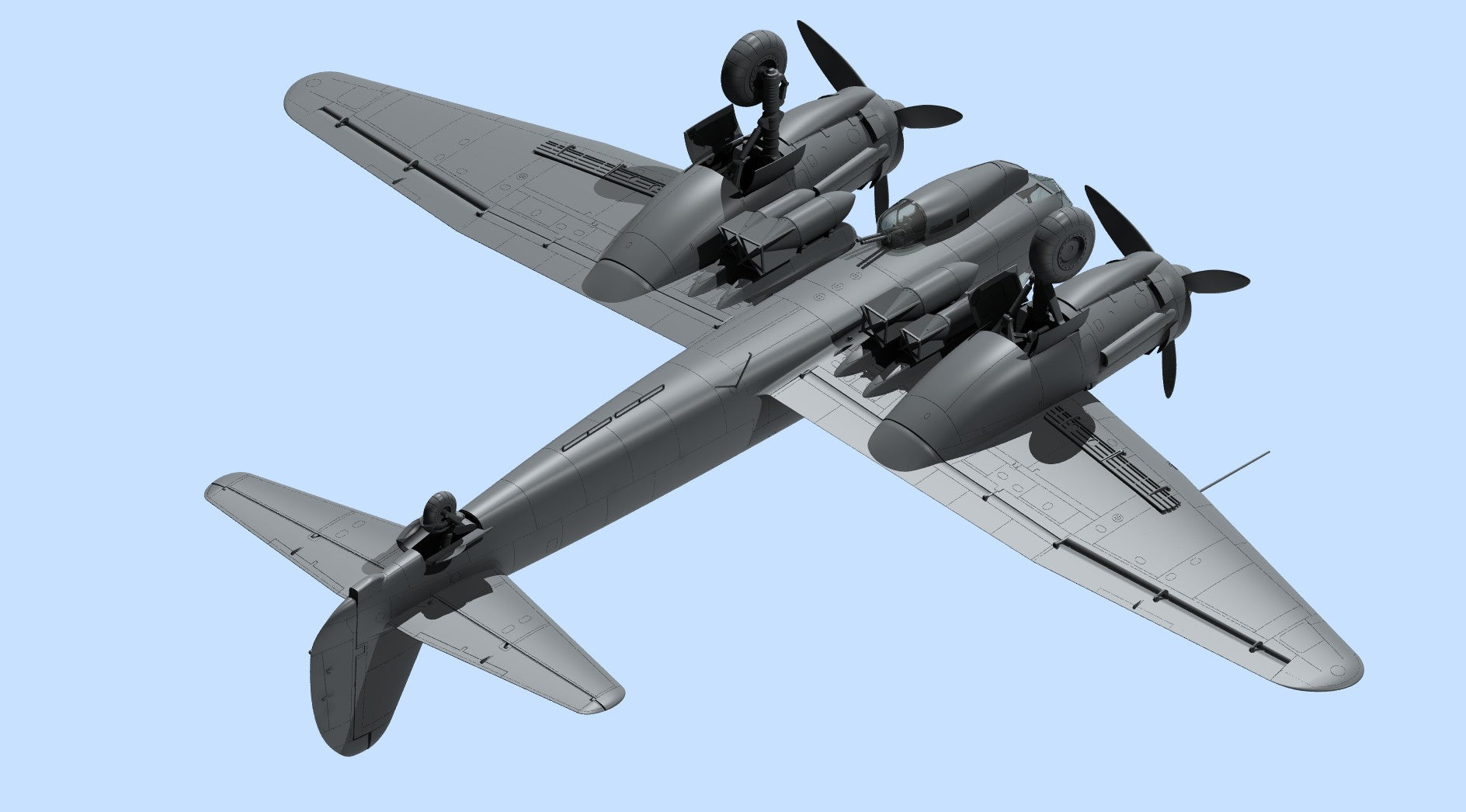 ICM 48233 Plastic aircraft model kit Scale 1:48 Ju 88A-4, WWII German Bomber