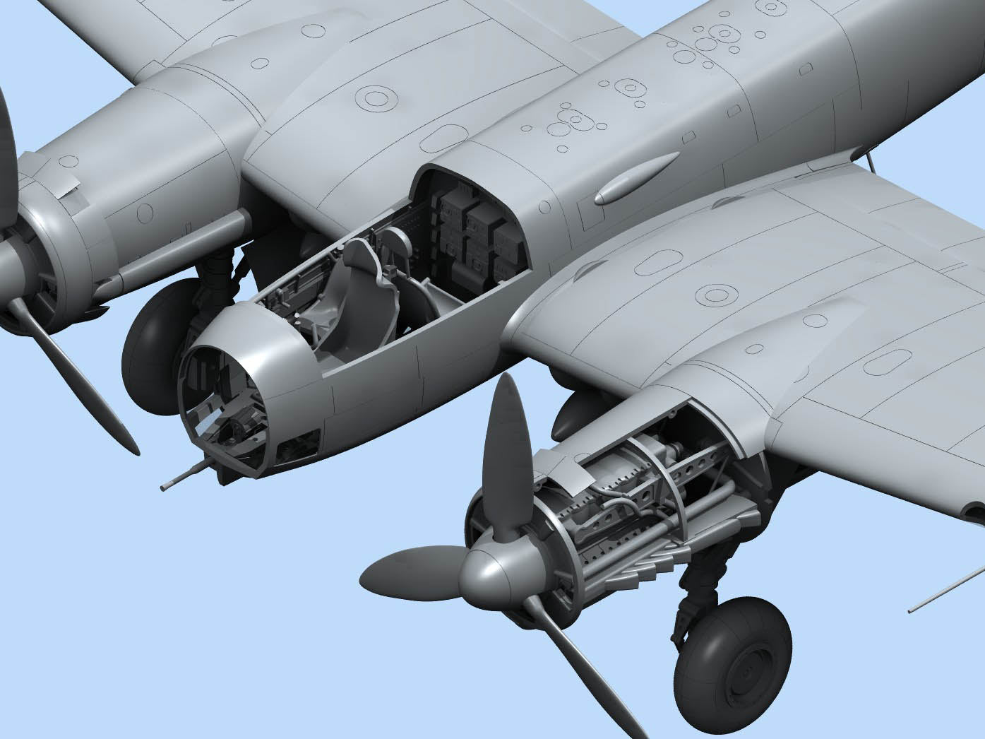 ICM 48234 Plastic model aircraft 1:48 Ju 88A-14, WWII German Bomber kits model