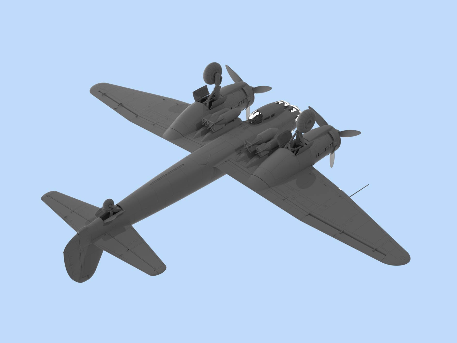ICM 48235 Plastic model aircraft kit Scale 1:48 Ju 88A-11, WWII German bomber