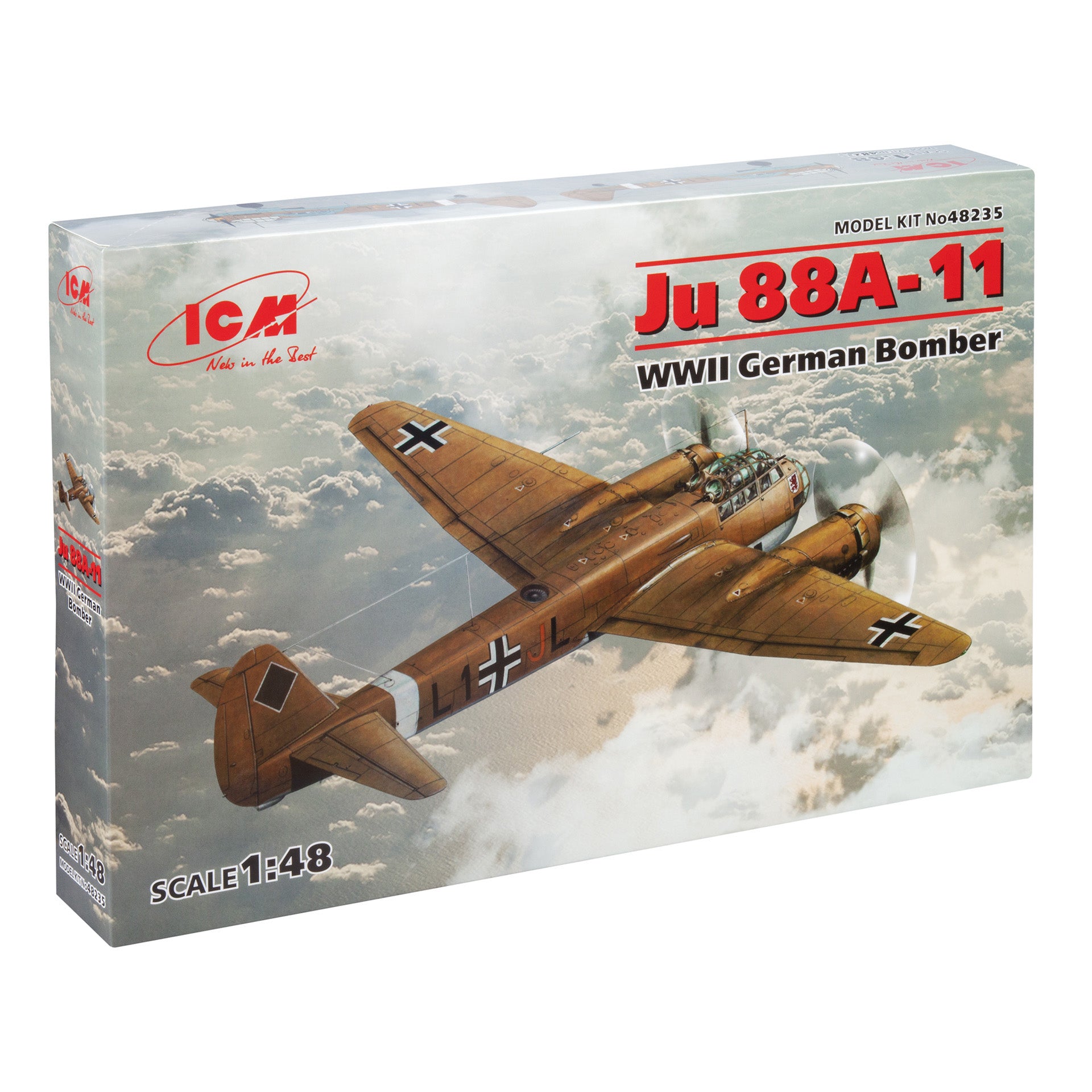 ICM 48235 Plastic model aircraft kit Scale 1:48 Ju 88A-11, WWII German bomber