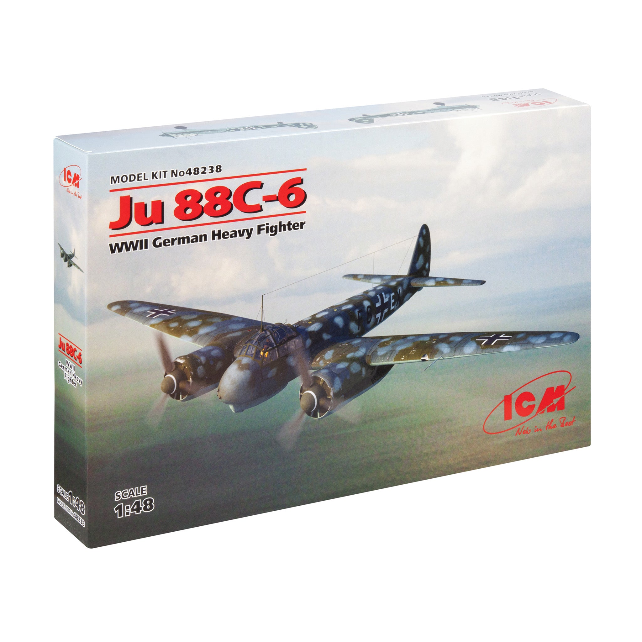 ICM 48238 Plastic model kit aircraft 1:48 Ju 88С-6, WWII German Heavy Fighter