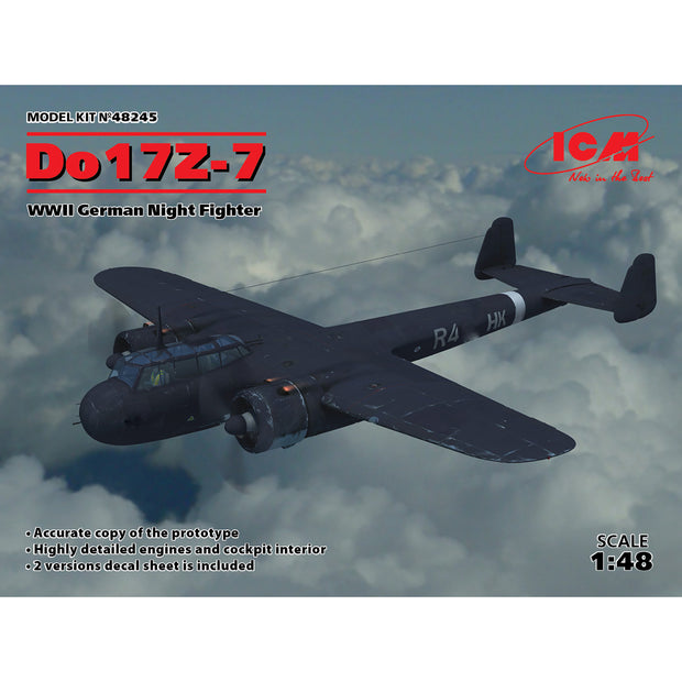 ICM 48245 Plastic model kit aircraft Scale 1:48 Do 17Z-7 WWII night fighter