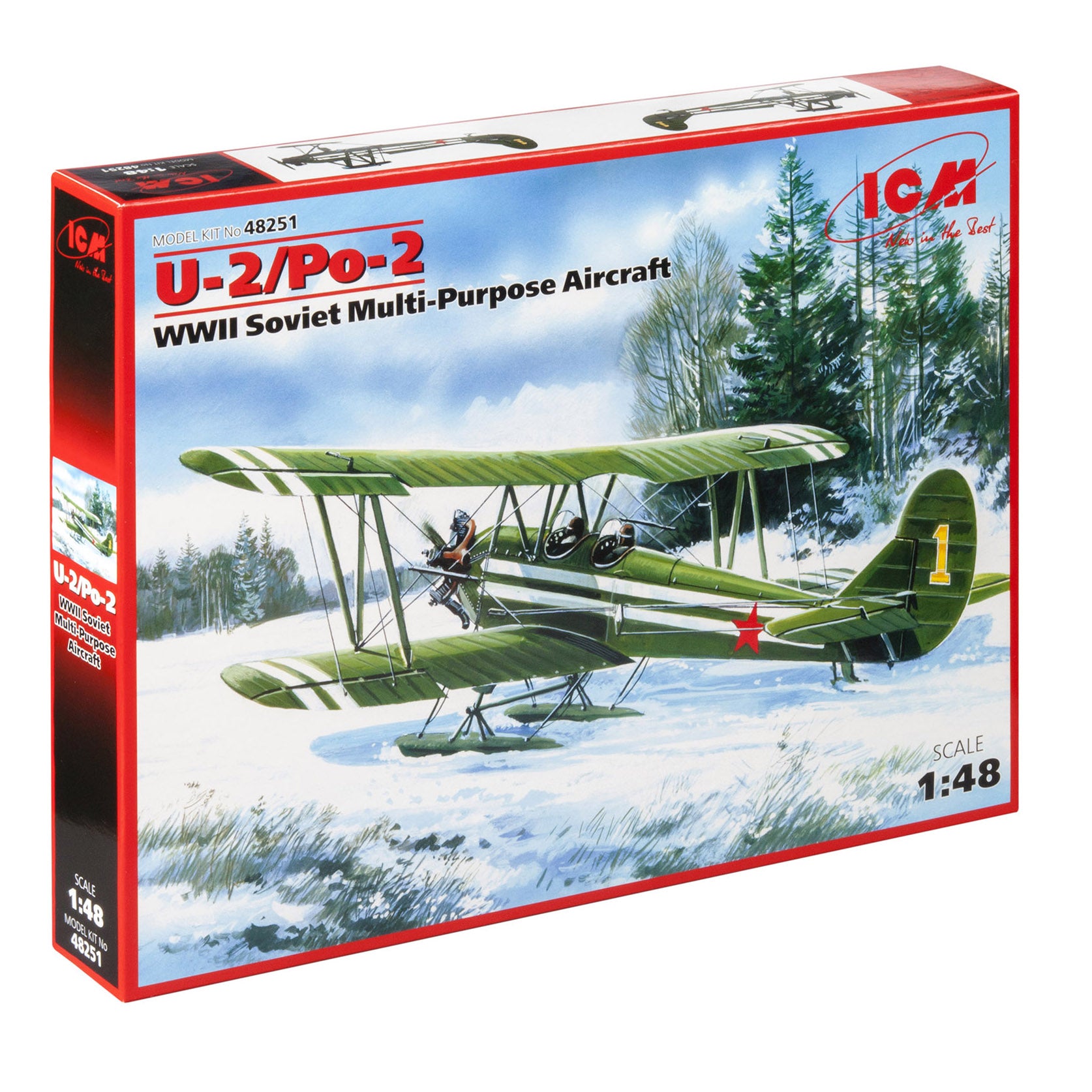 ICM48251 Plastic model aircraft 1:48 U-2/Po-2 WWII Soviet multi-purpose aircraft