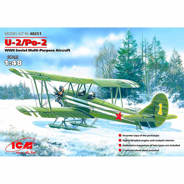 ICM48251 Plastic model aircraft 1:48 U-2/Po-2 WWII Soviet multi-purpose aircraft