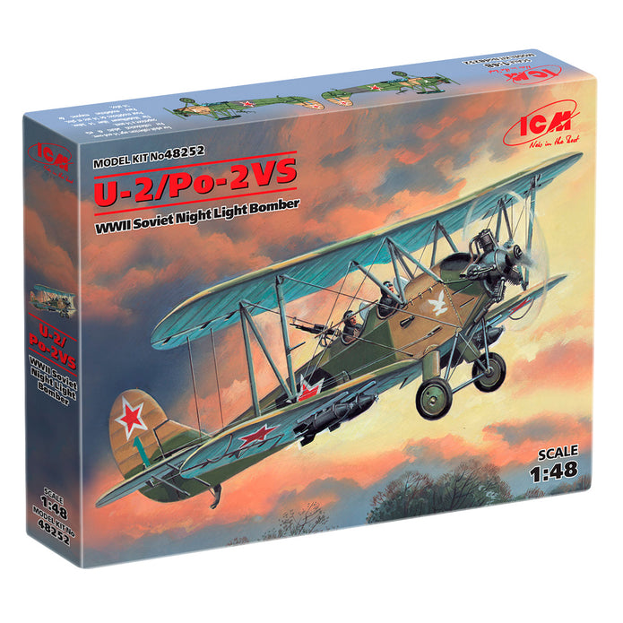 ICM 48252 Plastic model aircraft 1:48 U-2/Po-2VS, WWII Soviet night light bomber