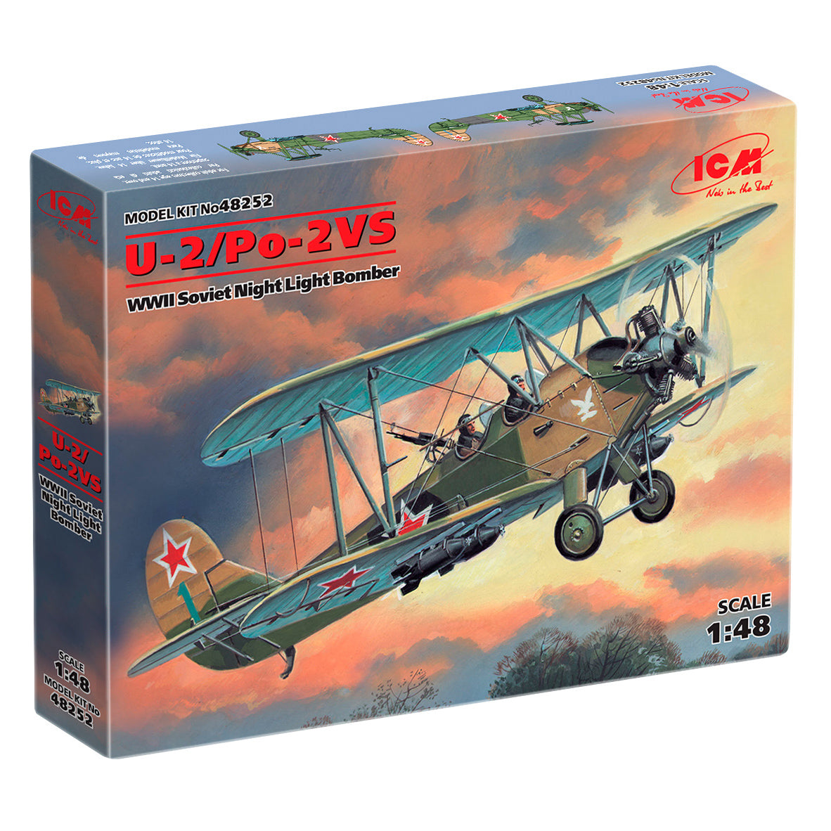 ICM 48252 Plastic model aircraft 1:48 U-2/Po-2VS, WWII Soviet night light bomber