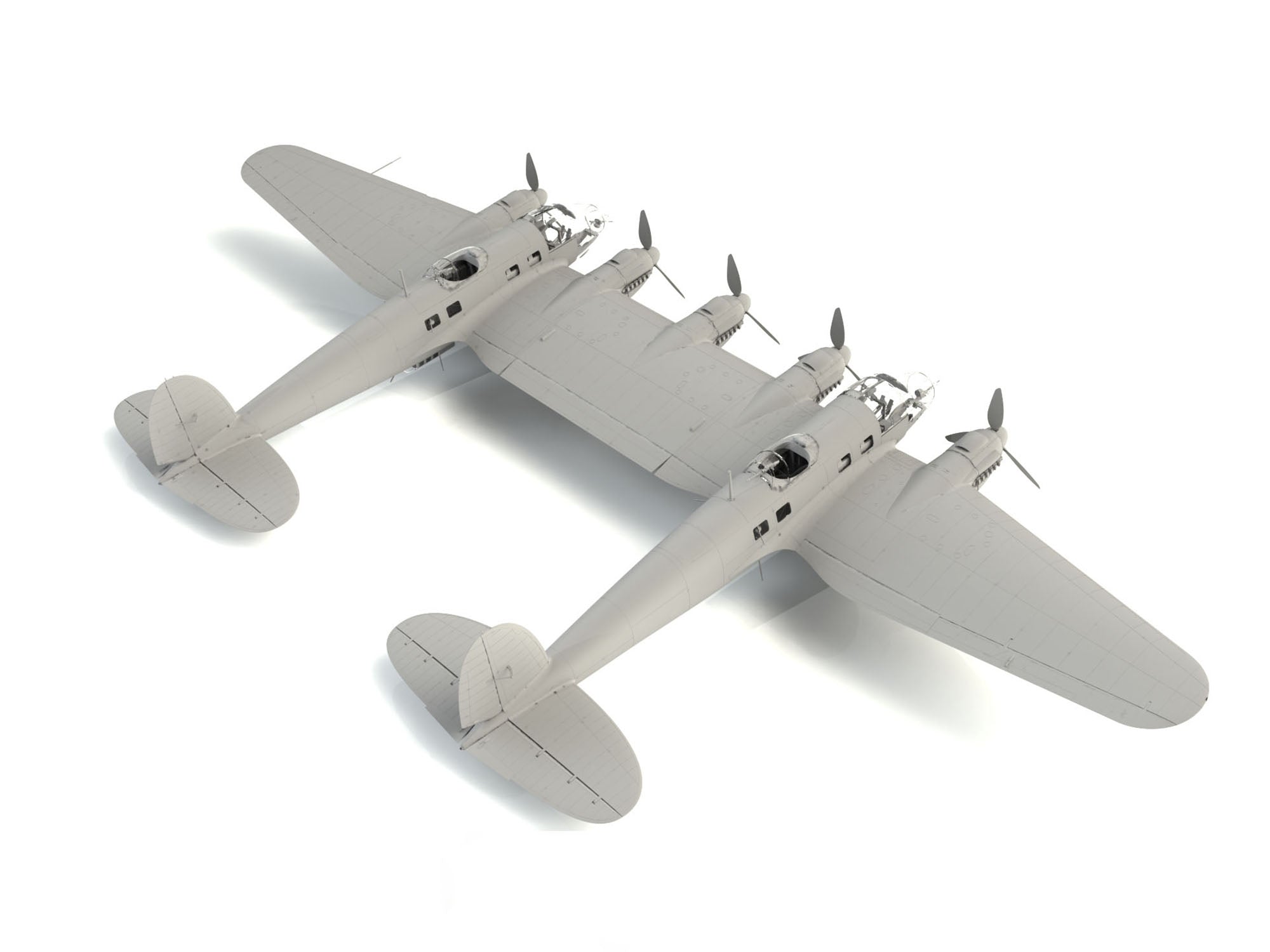 ICM 48260 Plastic model kit Scale 1:48 He 111Z-1 Zwilling WWII German Glider Tug