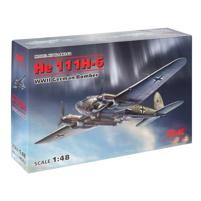 ICM 48262 Plastic model aircraft 1:48 He 111H-6, WWII German Bomber kits model