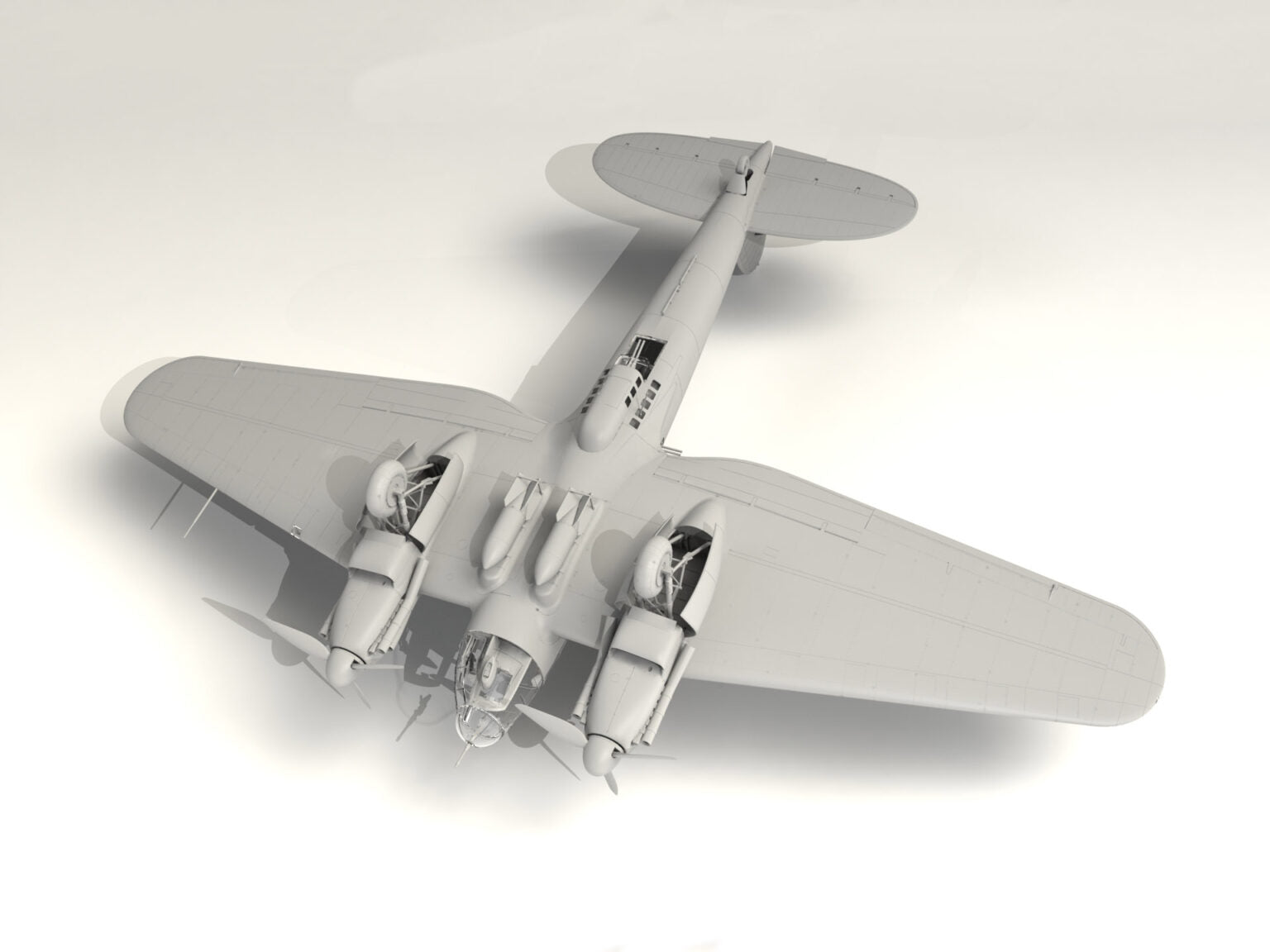 ICM 48264 Plastic model aircraft kit Scale 1:48 He 111H-20, WWII German Bomber