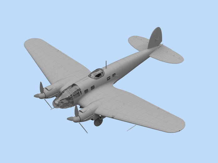 ICM 48265 Plastic model kit Scale 1:48 He 111H-6 North Africa WWII German Bomber