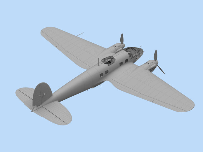 ICM 48265 Plastic model kit Scale 1:48 He 111H-6 North Africa WWII German Bomber