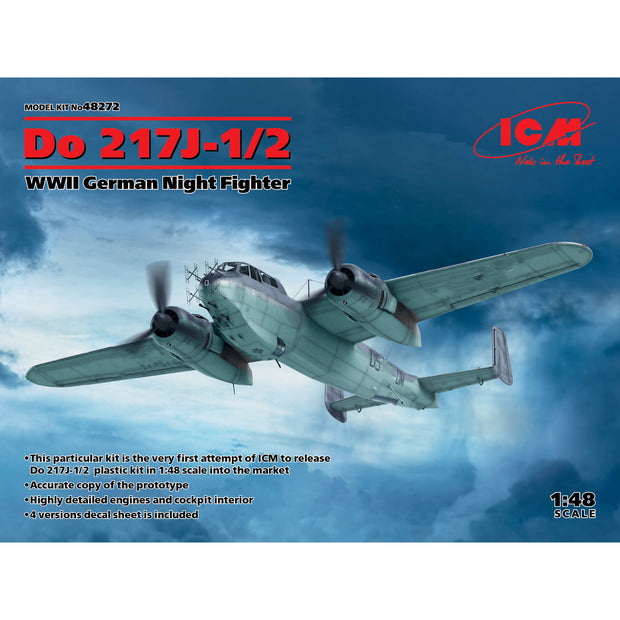 ICM 48272 Plastic aircraft model kit 1:48 Do 217J-1/2, WWII German Night Fighter