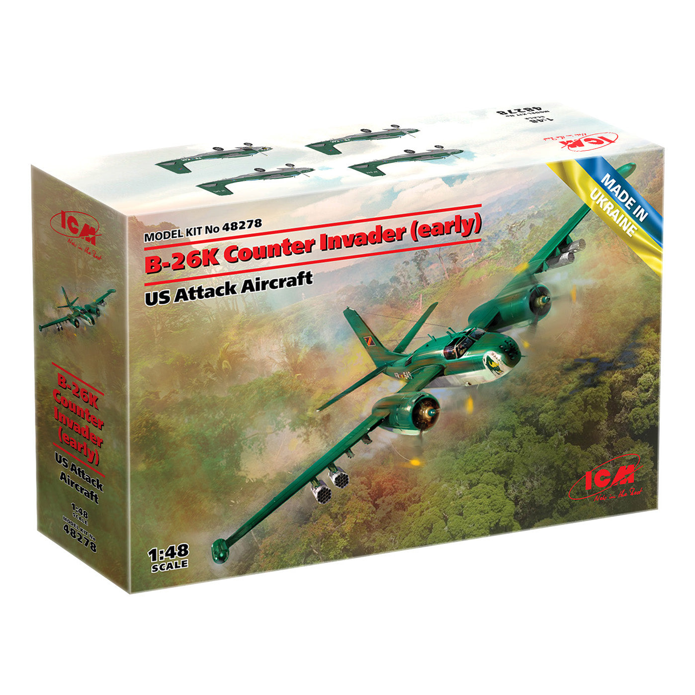 ICM 48278 Plastic model kit aircraft Scale 1:48 B-26K Counter Invader (early)