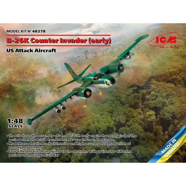 ICM 48278 Plastic model kit aircraft Scale 1:48 B-26K Counter Invader (early)