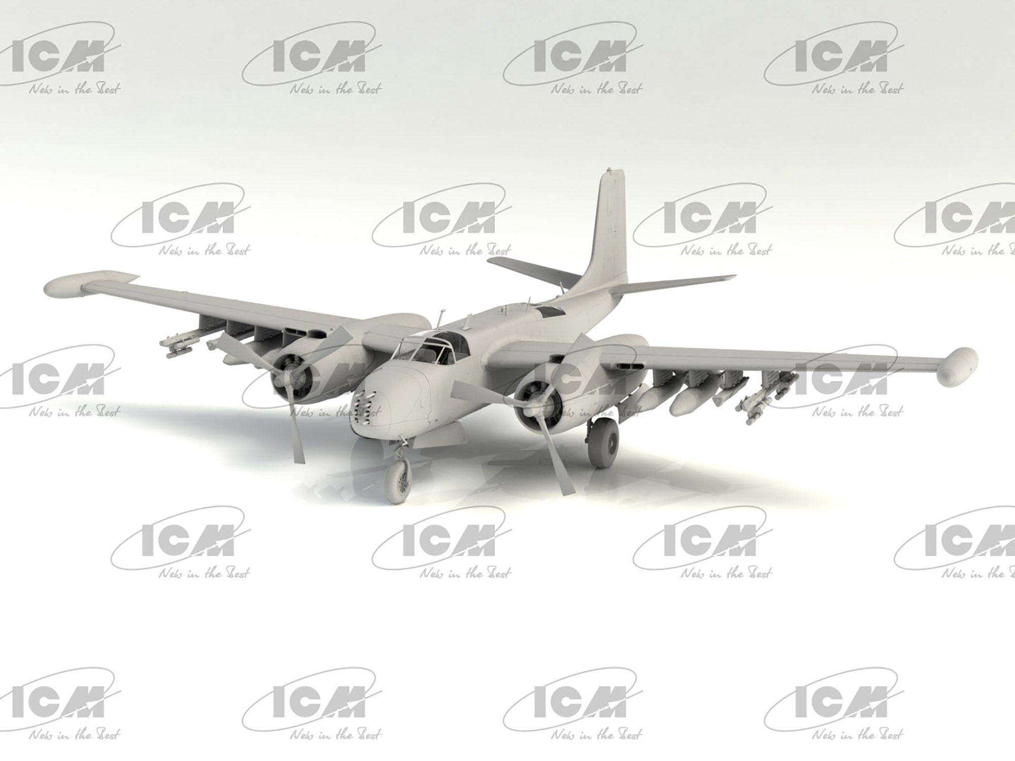 ICM 48279 Scale model aircraft kit 1:48 B-26K Counter Invader, USAF Vietnam War