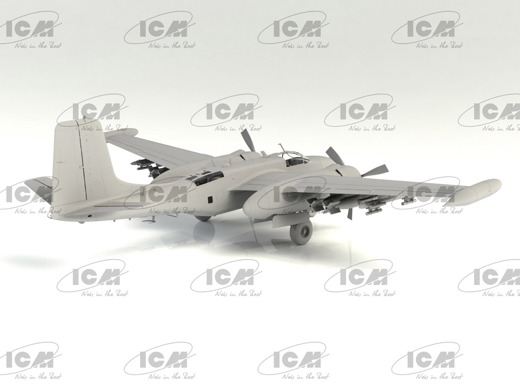 ICM 48279 Scale model aircraft kit 1:48 B-26K Counter Invader, USAF Vietnam War