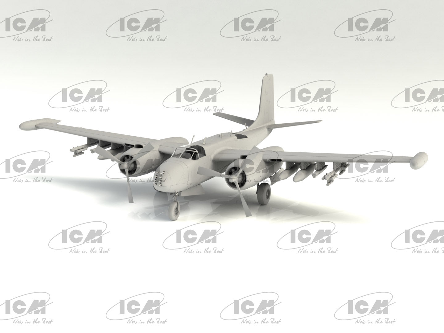 ICM 48280 model kit aircraft 1:48 B-26K with USAF Pilots & Ground Personnel