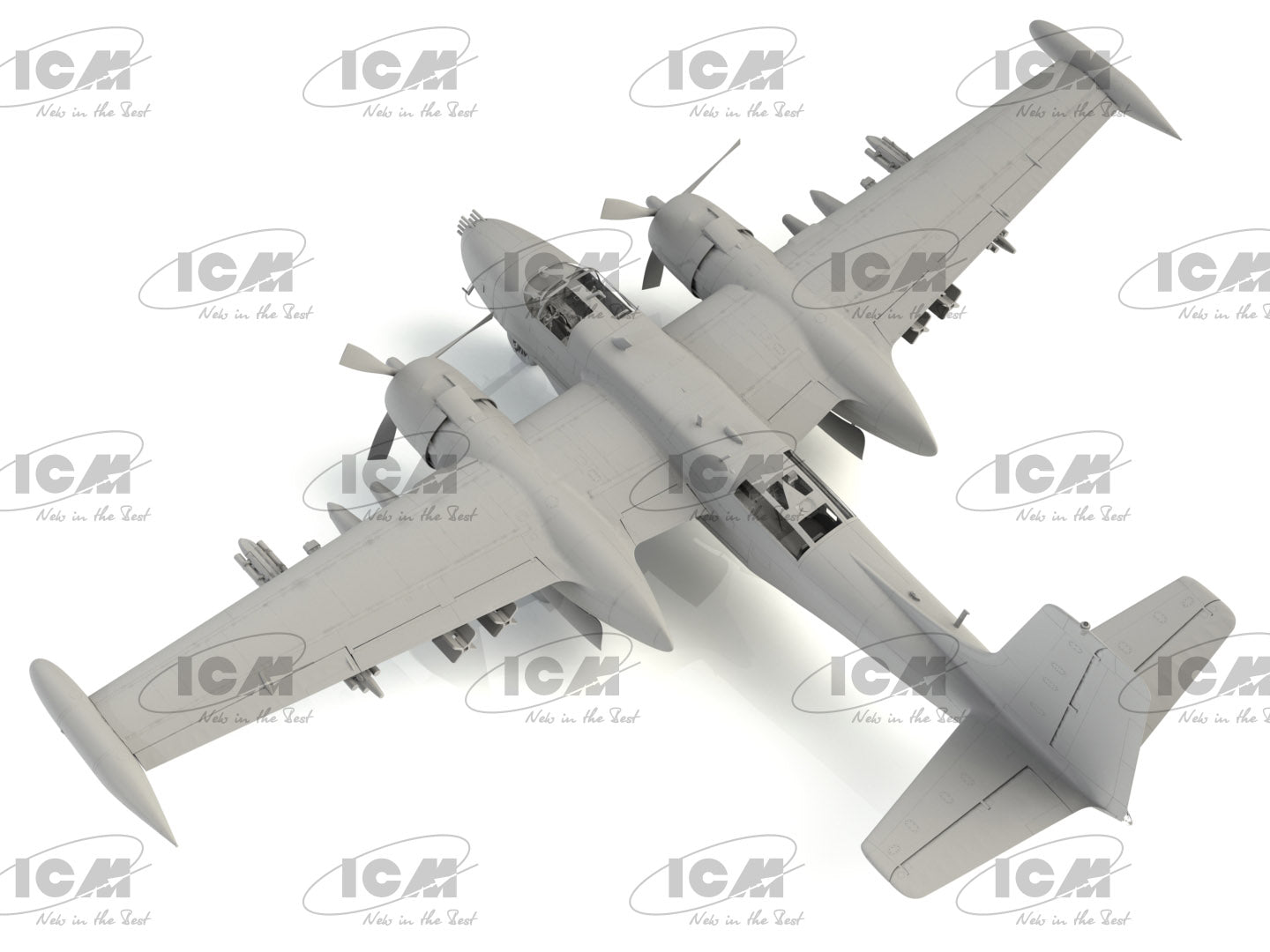 ICM 48280 model kit aircraft 1:48 B-26K with USAF Pilots & Ground Personnel