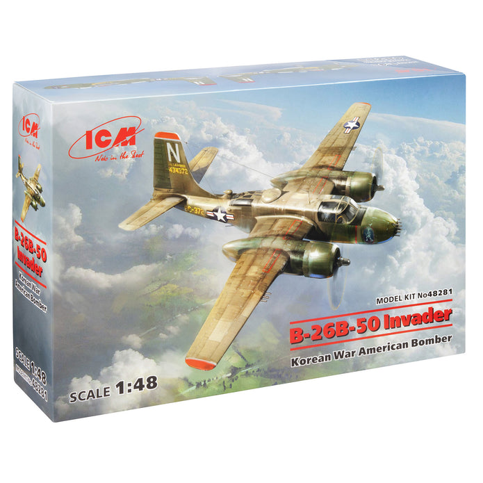 ICM 48281 Plastic model kit 1:48 B-26B-50 Invader, Korean War American bomber