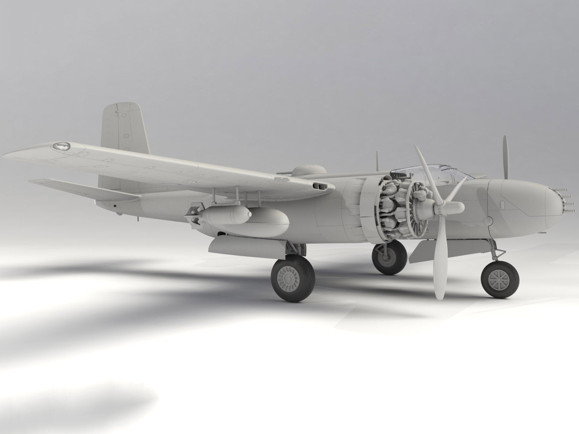 ICM 48281 Plastic model kit 1:48 B-26B-50 Invader, Korean War American bomber
