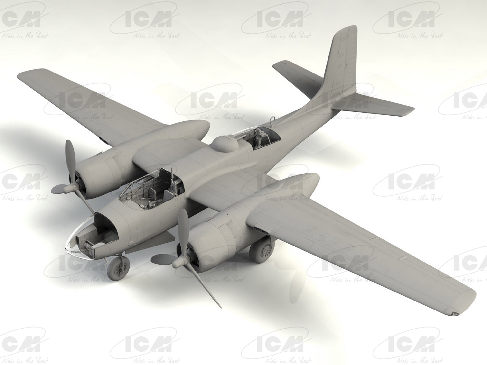 ICM 48283 Plastic aircraft model kit 1:48 A-26С-15 Invader WWII American bomber
