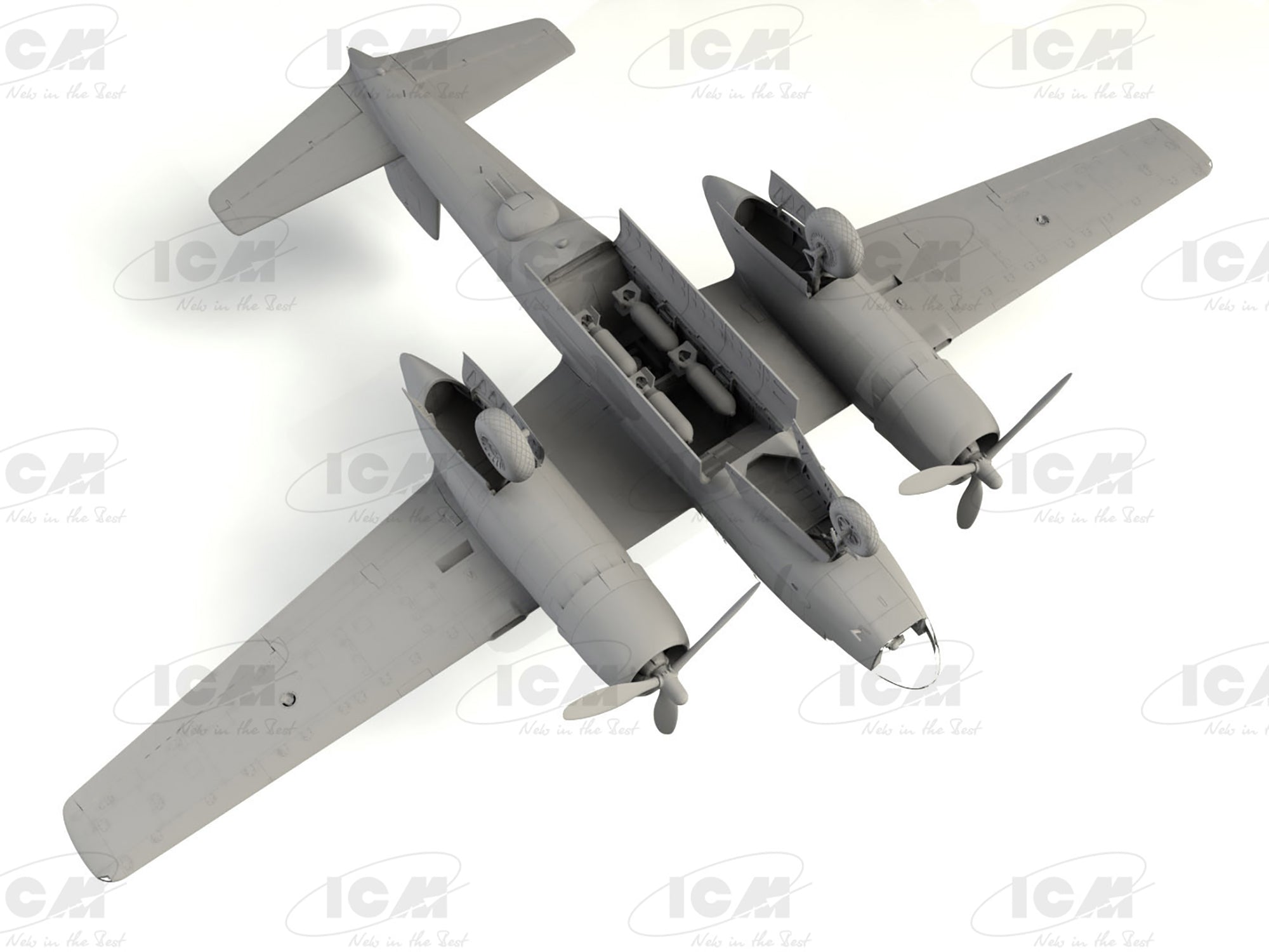 ICM 48283 Plastic aircraft model kit 1:48 A-26С-15 Invader WWII American bomber