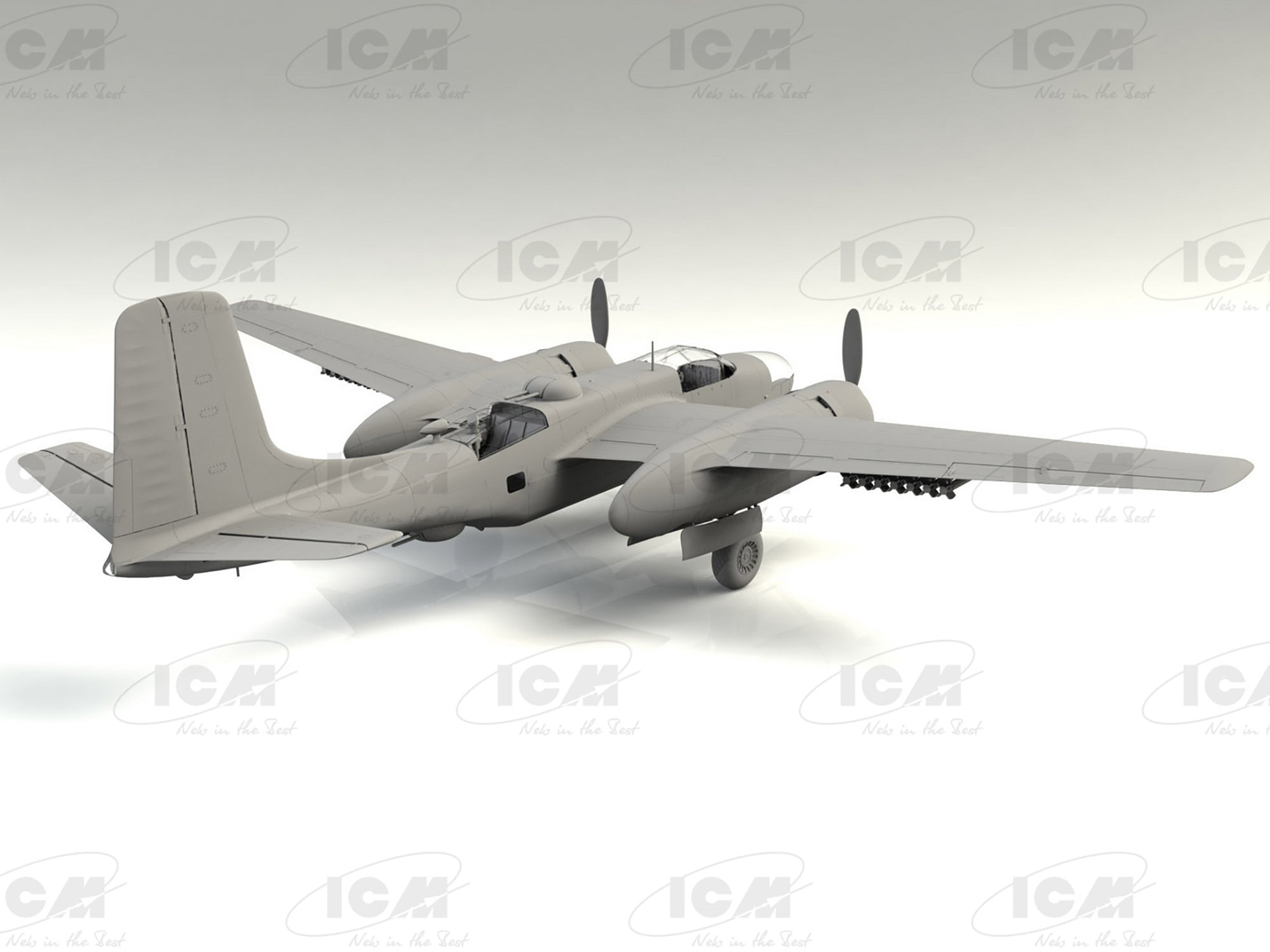 ICM 48284 Scale aircraft model 1:48 B-26С-50 Invader American Bomber Korean War