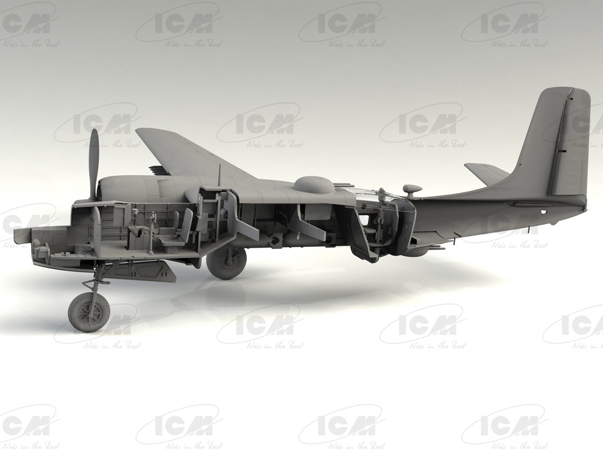 ICM 48284 Scale aircraft model 1:48 B-26С-50 Invader American Bomber Korean War