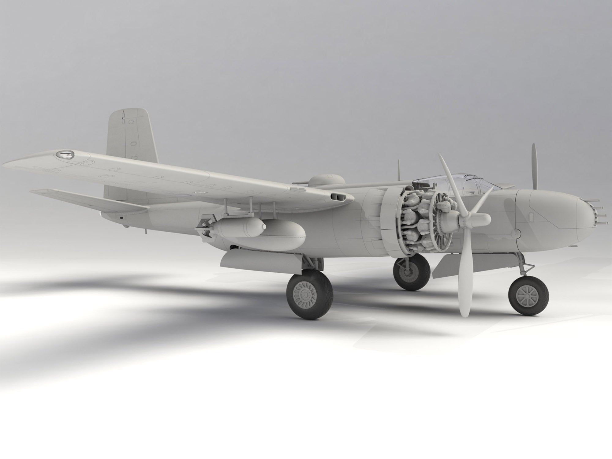 ICM 48285 Scale aircraft kit 1:48 A-26В Pacific War Theater,WWII American Bomber