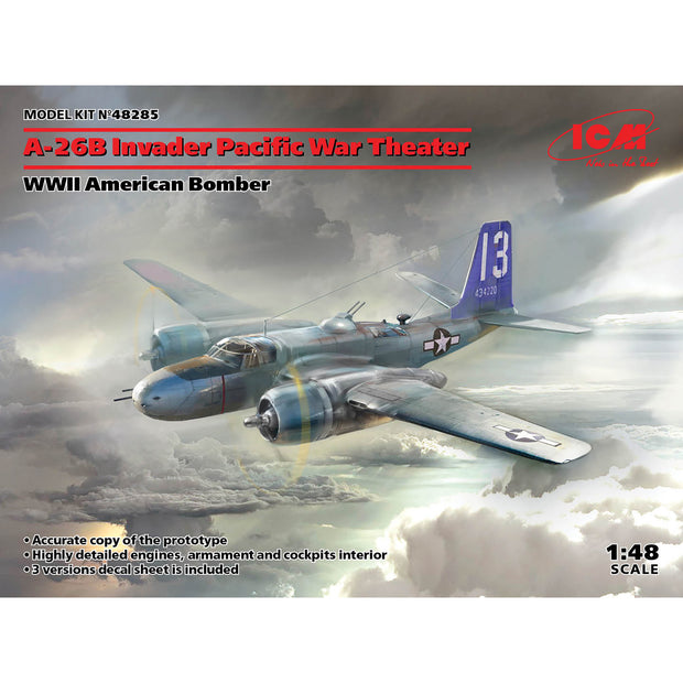 ICM 48285 Scale aircraft kit 1:48 A-26В Pacific War Theater,WWII American Bomber