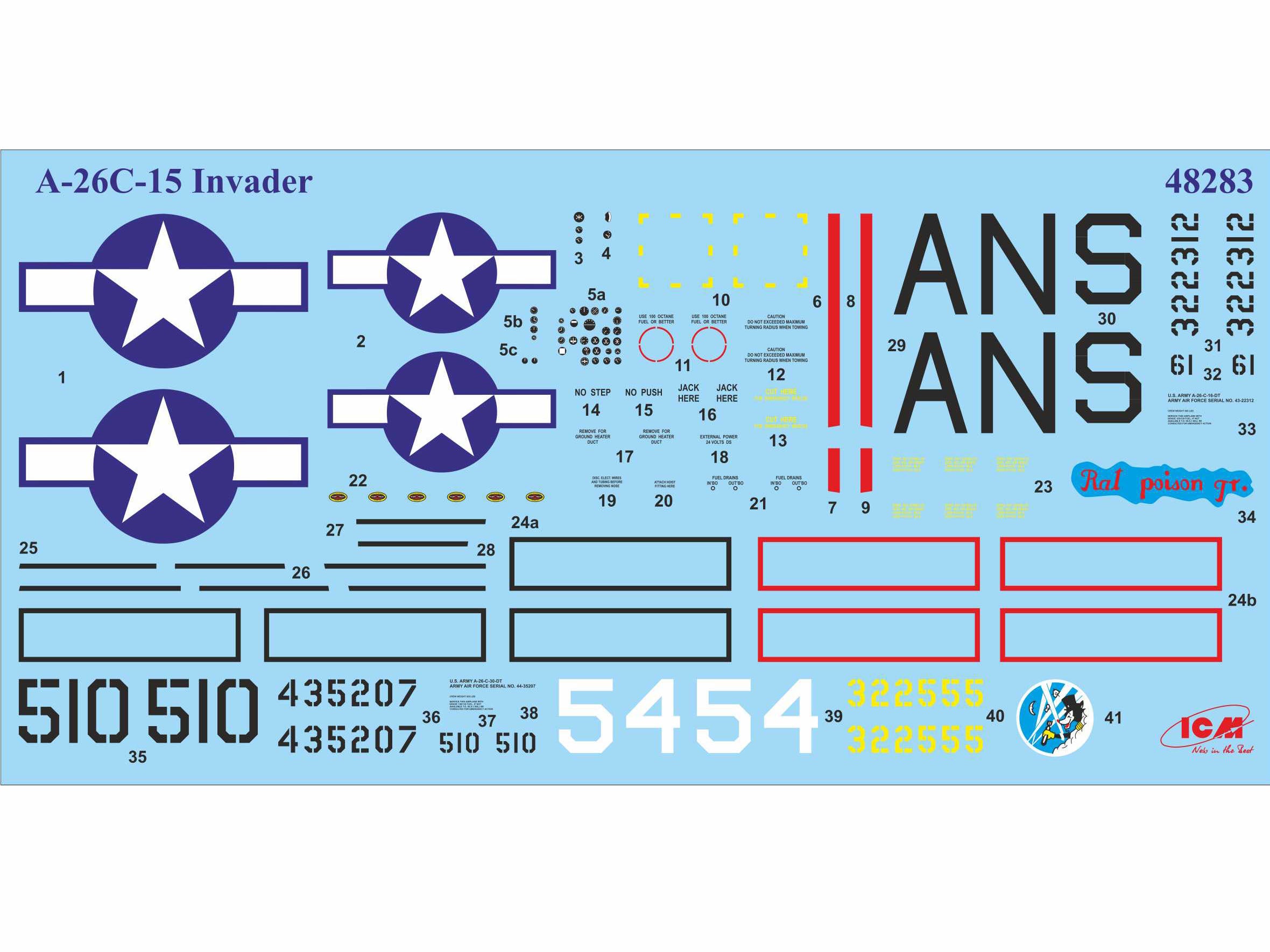 ICM 48288 model aircraft 1:48 A-26С-15 Invader with pilots and ground personnel