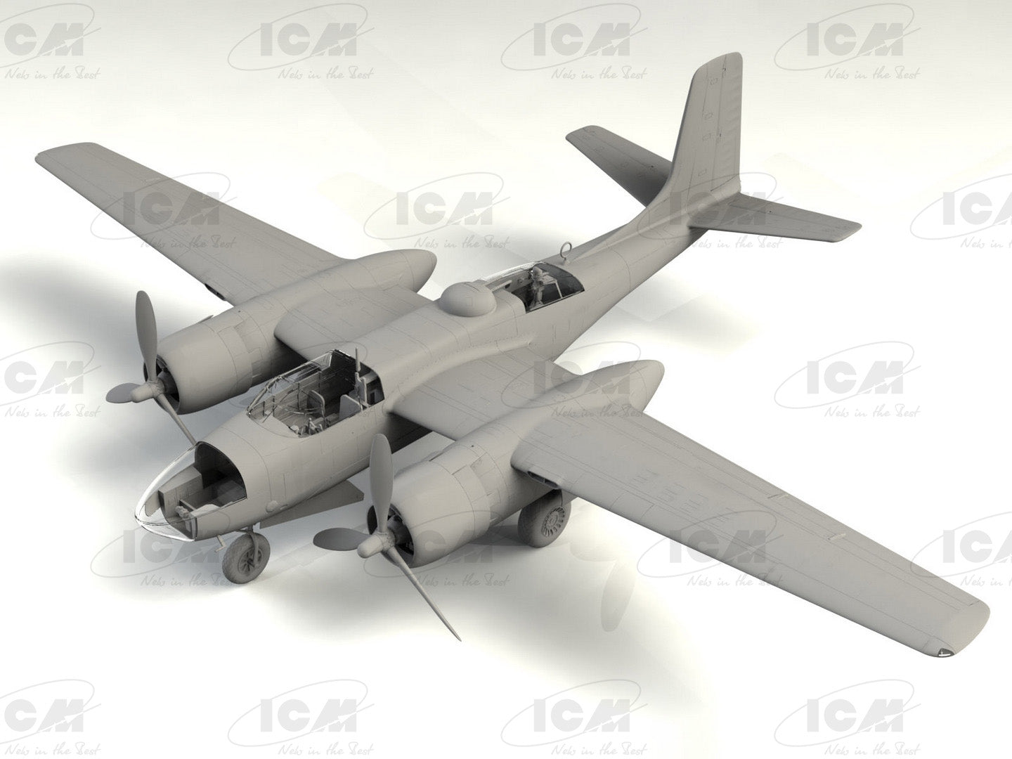 ICM 48288 model aircraft 1:48 A-26С-15 Invader with pilots and ground personnel