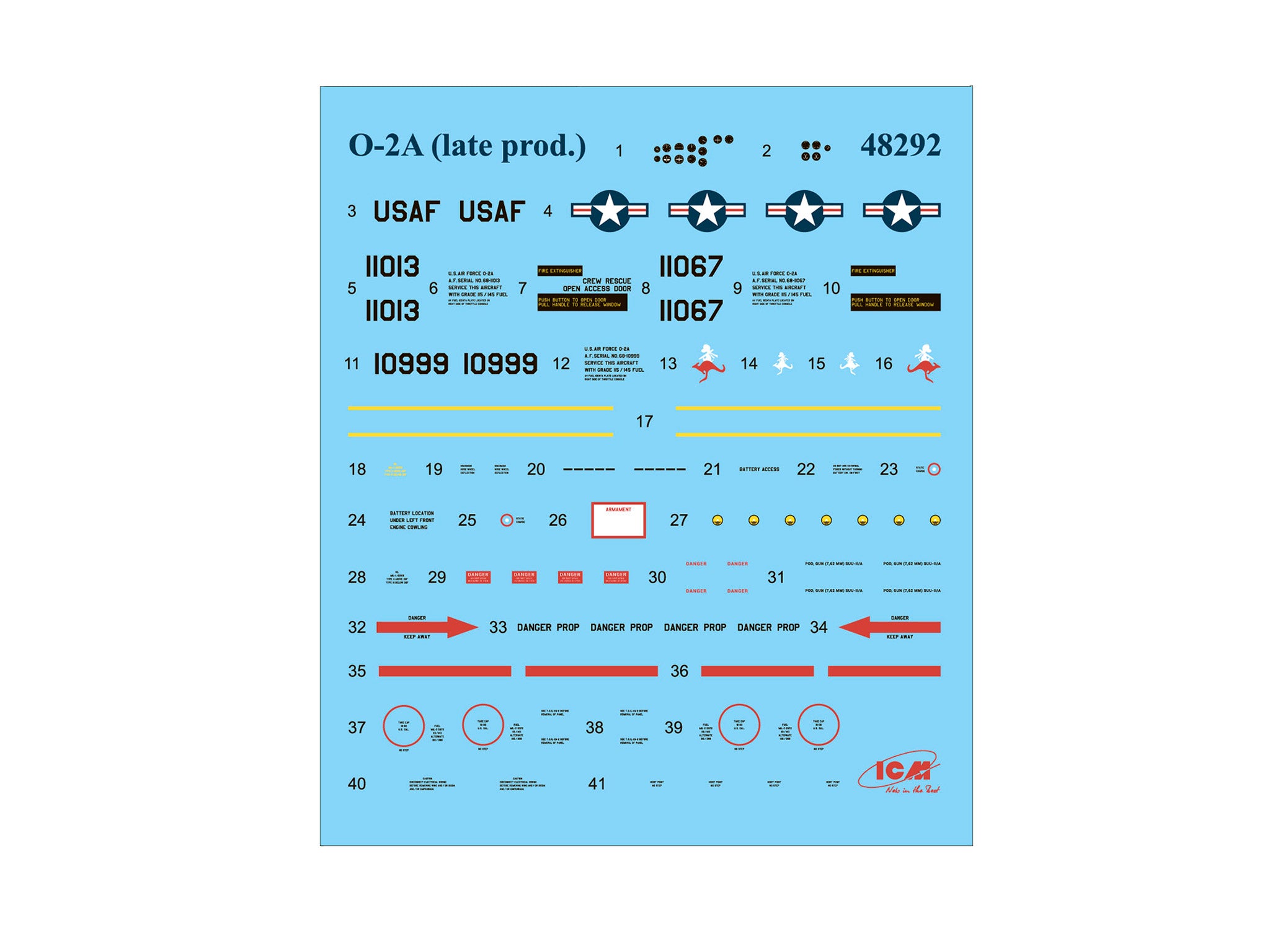 ICM 48292 Plastic model aircraft 1:48 O-2A (late production), USAF Observation