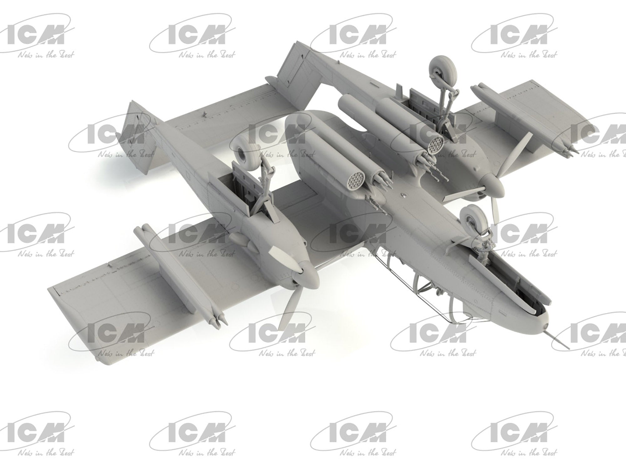 ICM 48300 Plastic model aircraft kit Scale 1:48 US Attack Aircraft OV-10А Bronco