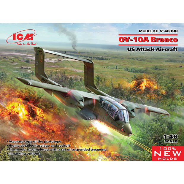 ICM 48300 Plastic model aircraft kit Scale 1:48 US Attack Aircraft OV-10А Bronco